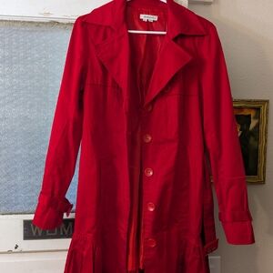 Chic Red Trench Coat